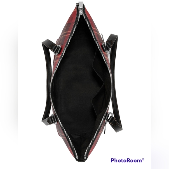 New 🎀 Coach Gallery Tote With Tartan Plaid Print Bag - Picture 5 of 6